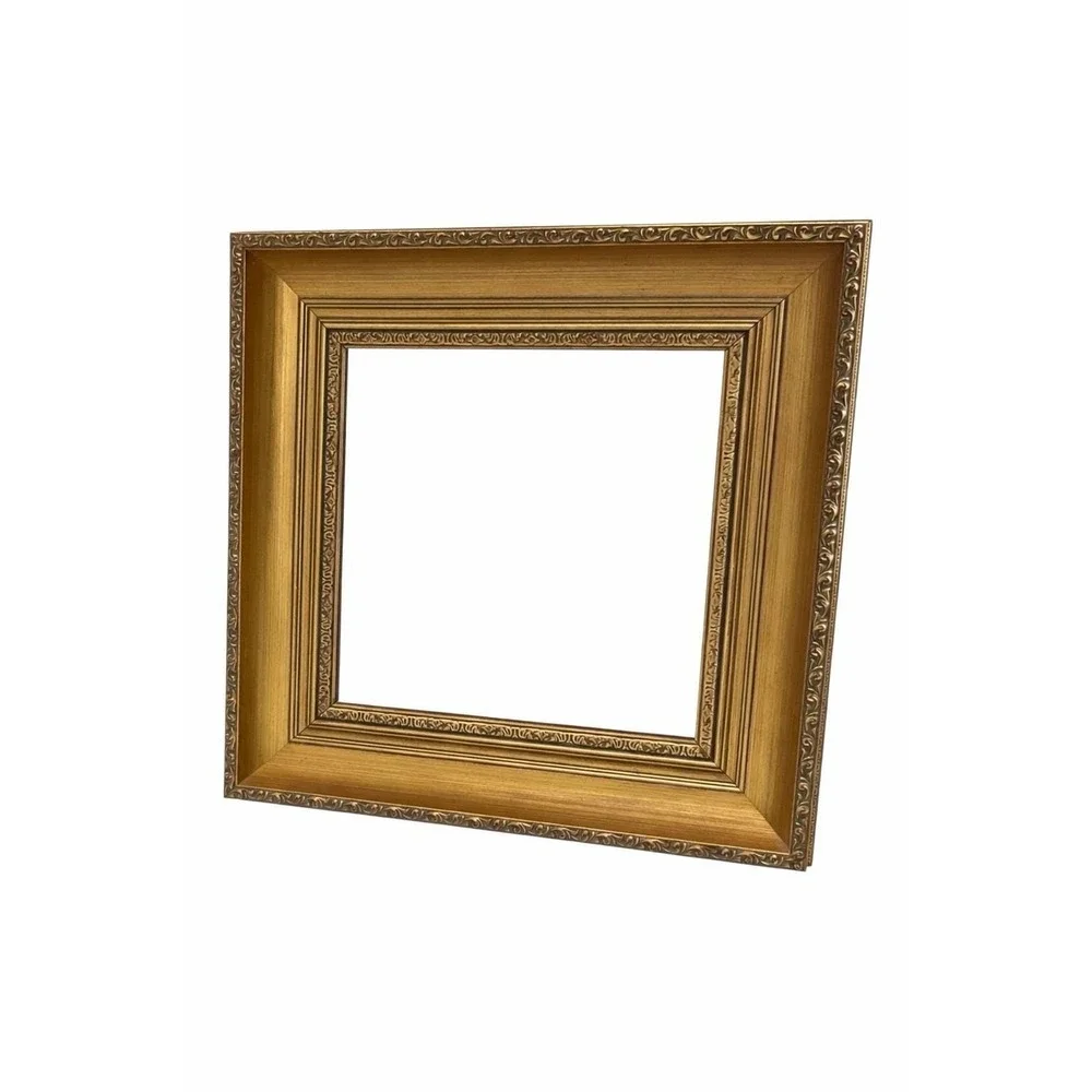 Vintage Bombay Company Ornate Gold Gilt Square Wall Mirror 15